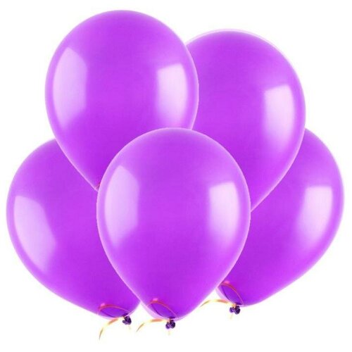 фото Шар латексный 12", пастель, набор 100 шт., цвет фиолетовый веселуха