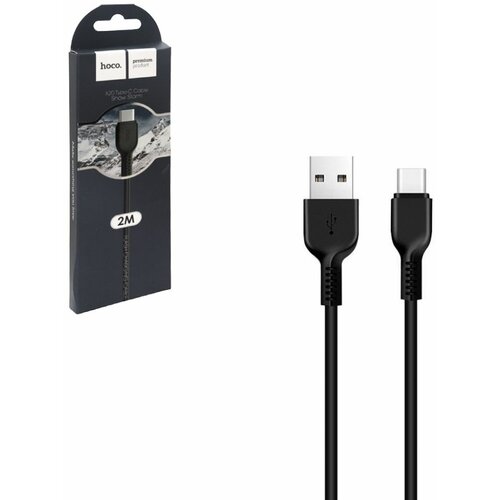 Usb Кабель-зарядка Type-C Hoco X88 3A 1м черный кабель type c hoco x88