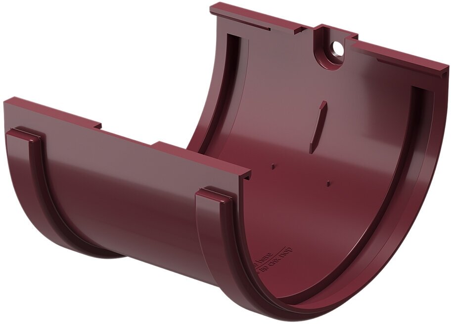 фото Соединение желоба пластиковое d120 мм Docke Standard красное RAL 3005