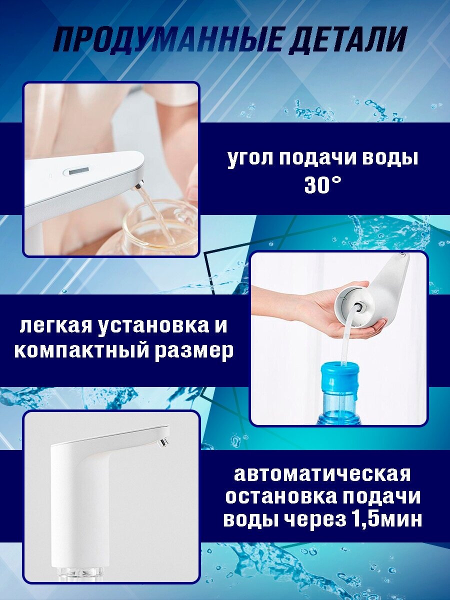 Автоматическая помпа Xiaomi Smartda TDS Automatic Water Feeder HD-ZDCSJ02 - фотография № 4