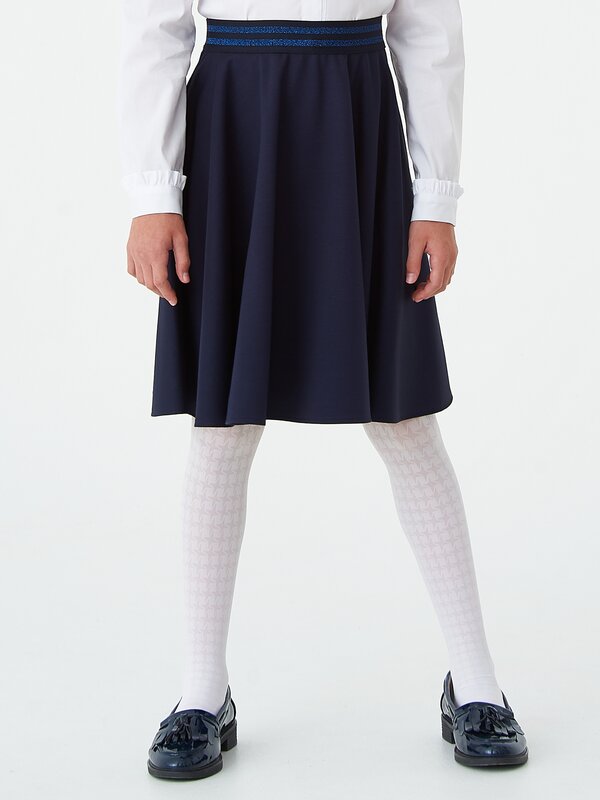 Школьная юбка-солнце SMENA, с поясом на резинке, мини