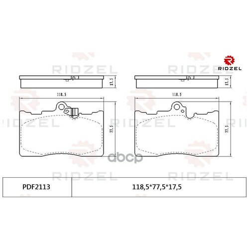 PDF2313 Колодки тормозные дисковые передние Ridzel