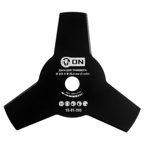 фото Диск для триммера on 15-01-205, 3 зуба, 255х25.4 мм mikimarket