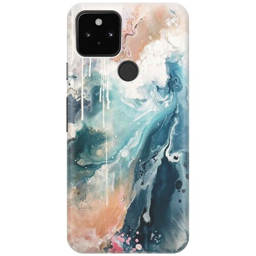 фото Re:pa чехол - накладка artcolor для google pixel 5 с принтом "брызги красок"