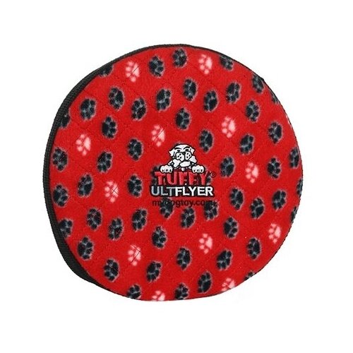 Tuffy супер прочная игрушка для собак диск, красный, прочность 8/10 (ultimate flyer red paw) t-u-fl-rp, 0,114 кг, 13096.красн (2 шт)