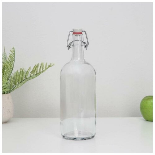 Бутылка бугельная с пробкой 1 л цвет прозрачныйВ упаковке шт 12 3395₽
