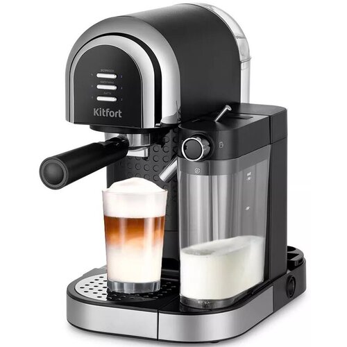 Кофеварка KITFORT KT-7112 1470 Вт черный серебристый 2011000₽