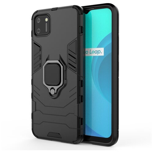 фото Чехол-бампер mypads для realme c11 противоударный усиленный ударопрочный черный