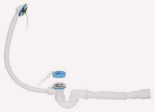 Изображение товара Сифон для ванны выпуск D70 перелив гибкая труба 40х40/50 AV ENGINEERING (AVE129720)