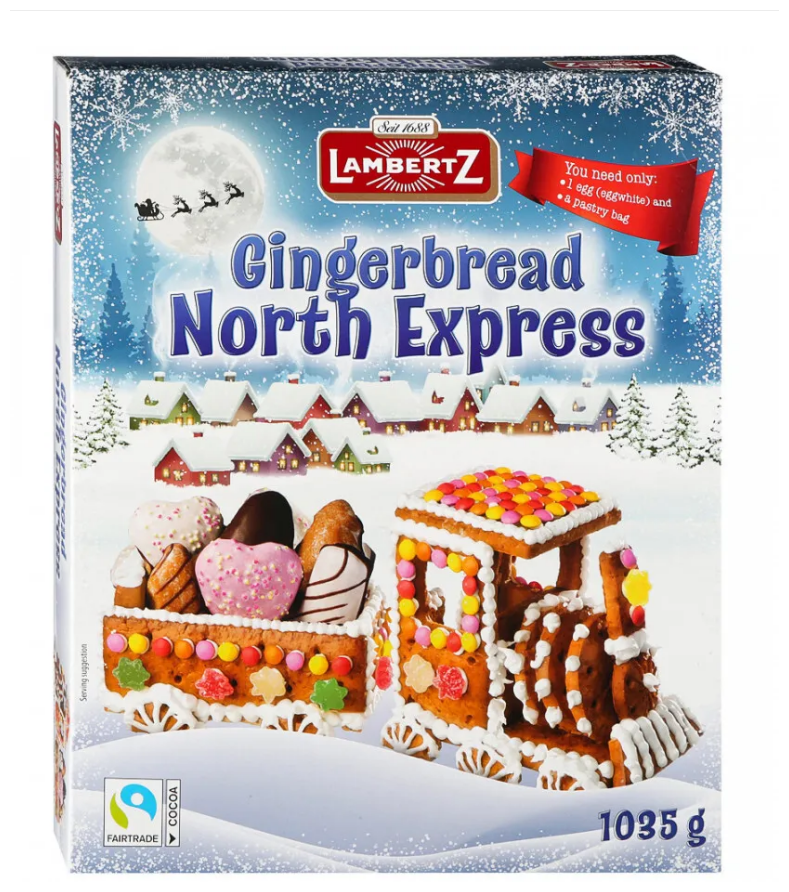 Набор Lambertz Lebkuchen Eisenbahn, пряничный поезд, Германия, 1035 г - фотография № 3