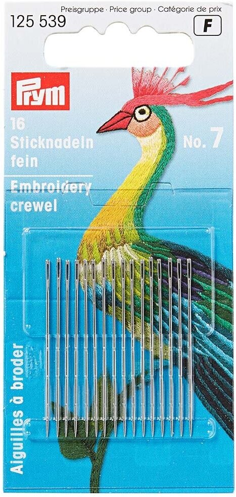 Иголки для шитья и вышивания ручные Crewels № 7, 16 шт, Prym 125539