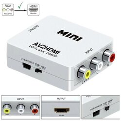 Переходник конвертер адаптер из AV (3 RCA) на HDMI и аудио (Full HD).