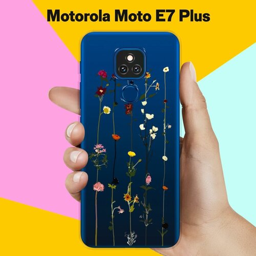 Силиконовый чехол на Motorola Moto E7 Plus Цветы 50 / для Моторола Мото Е7 Плюс силиконовый чехол на motorola moto e7 plus пейзаж 11 для моторола мото е7 плюс