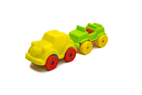 Пластиковый конструктор MAXIMUS паровозик из двух машинок / детская машина каталка для мальчиков / игрушка каталка / машинка детская каталка / машинка игрушка / машинка детская игрушка