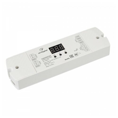 Конвертер SMART-K38-DMX (12-24V, SPI, 2.4G) (Arlight, IP20 Пластик)