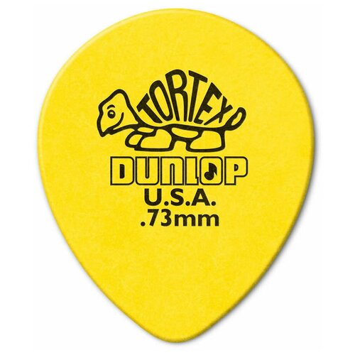 Медиаторы DUNLOP 413R.73 Tortex Tear Drop .73 мм набор медиаторов из 72 шт 424r 73 tortex wedge медиаторы 72шт толщина 0 73мм dunlop