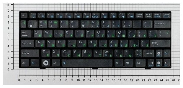 Клавиатура для ноутбука Asus EEE PC 1000 1000H 1000HD черная