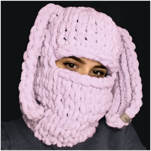 Балаклава с ушками - Заяц / Плюшевая балаклава, Балаклава с ушками зайца, Балаклава с ушками, Балаклава с ушами