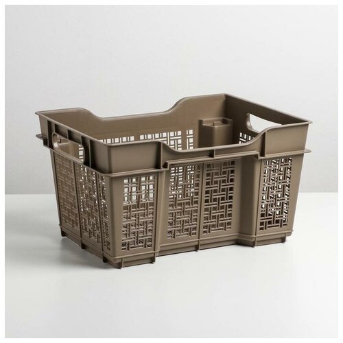 фото Ящик универсальный 16 л, 40?30?22 см, цвет капучино виолет 5186781 . yandex market