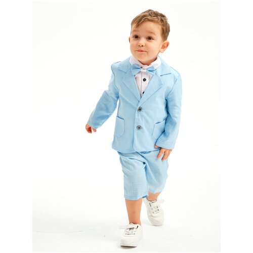Костюм голубого цвета детский льняной CHADOLLS для мальчика