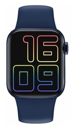 Умные смарт часы HW22+ PLUS Smart Watches PRO6 (IOS/Android) с Full touch экраном , беспроводной зарядкой , приемом-ответом звонков , тонометром, пульсоксиметром, электрокардиографом, шагомером, личным тренером, 44 мм. (Синий)