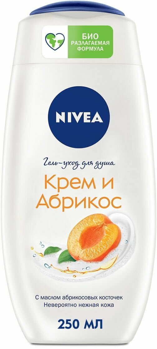Nivea Крем-гель для душа Hydra IQ Молоко и абрикос 250 мл, 1 шт