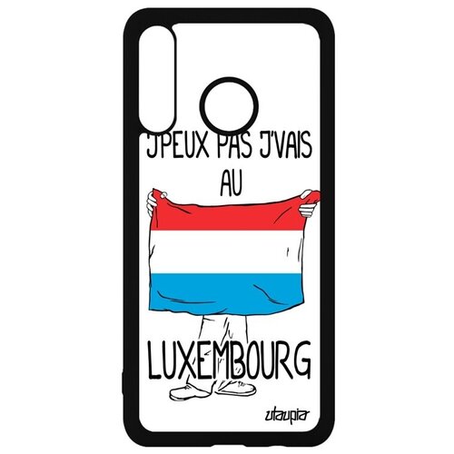 фото Противоударный чехол на смартфон // huawei p30 lite // "еду в люксембург" путешествие рисунок, utaupia, белый