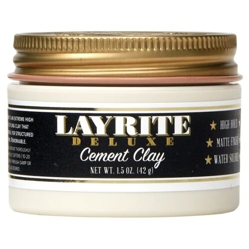 Layrite Cement Clay - Глина для укладки волос сильной фиксации, 120 гр