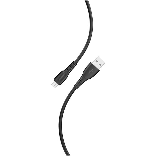 Кабель для зарядки и передачи данных S40 MicroUSB черный, 2.4 А, 1 м, Smartbuy (iK-12-S40b) кабель для зарядки и передачи данных s72 microusb черный 2 4 а сил 1м smartbuy ik 12 s72b