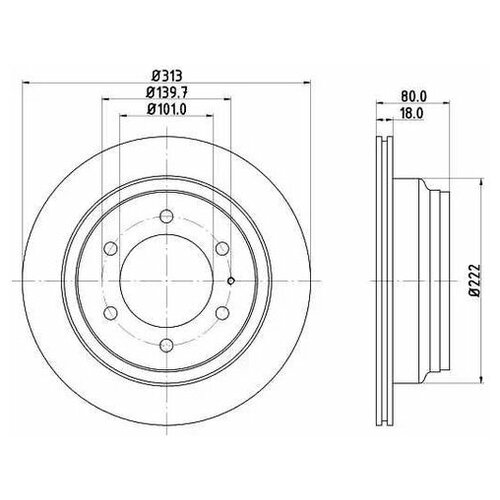 фото Тормозной диск nisshinbo nd4006 для chevrolet trooper; honda passport; opel frontera, monterey