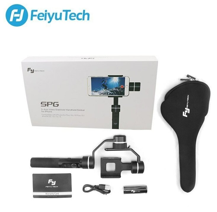 Стабилизатор Feiyu SPG универсальный для всех телефонов (Iphone/Samsung/Xiaomi/Honor/LG и др.) и экшн-камер GoPro, DJI Osmo Action