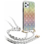 Чехол CG Mobile Guess 4G Cord collection Hard PC/TPU с ремешком для iPhone 11 Pro Max, цвет Радужный (GUHCN65WOPML) - изображение