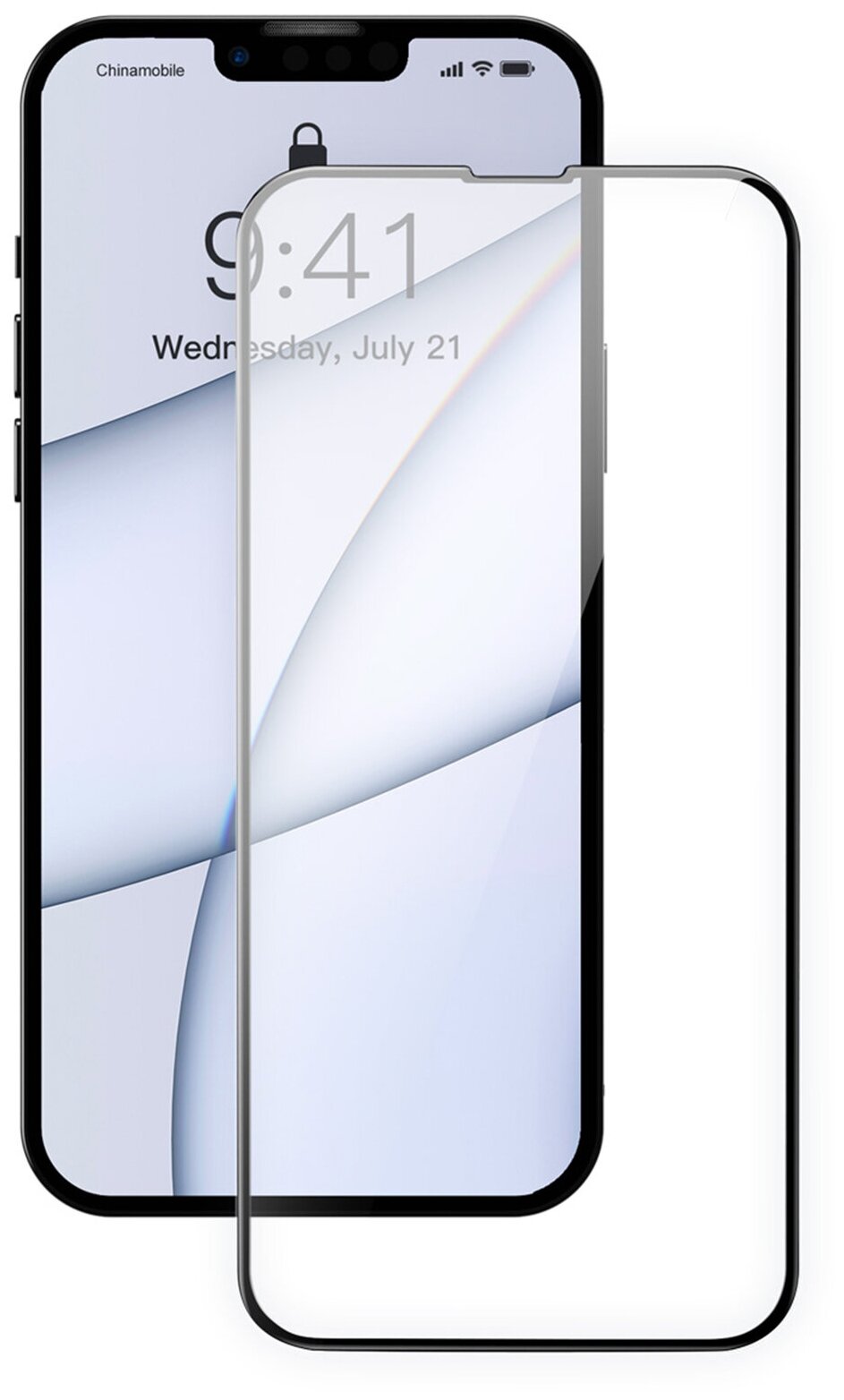 Защитное стекло Baseus для APPLE iPhone 13 Pro Max CY-YMS 0.3mm Full Screen Full Glass Super Porcelain Crystal Tempered Glass Film 2pcs Black SGQP030201 - фото №1