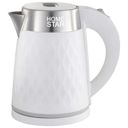 чайник homestar hs 1038 черный 105217 Чайник HOMESTAR HS-1021 1500Вт 1,7л металл/пластик белый