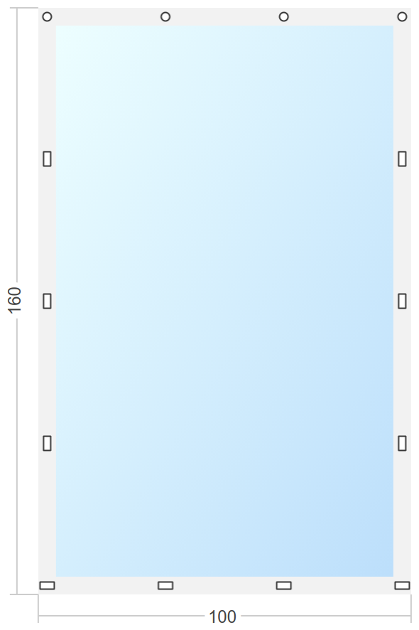 Мягкое окно Софтокна 100х160 см, Прозрачная пленка 0,7мм, Скоба-ремешок, Белая окантовка, Комплект для установки - фотография № 3