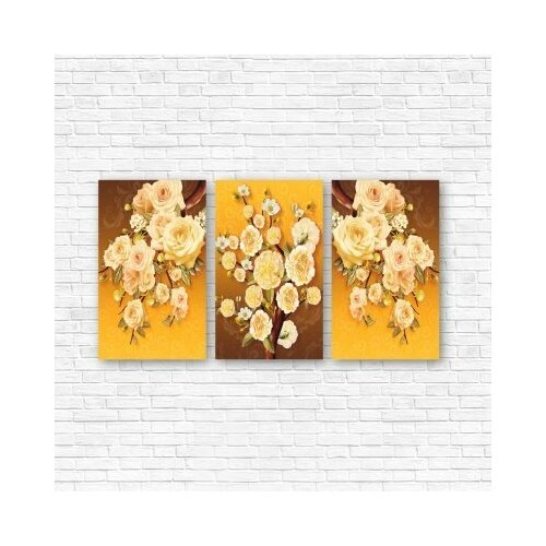 Модульная картина Кремовые розы