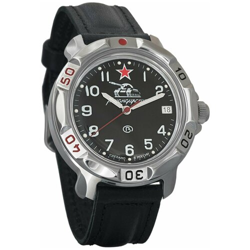 Наручные часы Восток Командирские, черный наручные часы восток российские механические наручные часы восток командирские 439608 черный