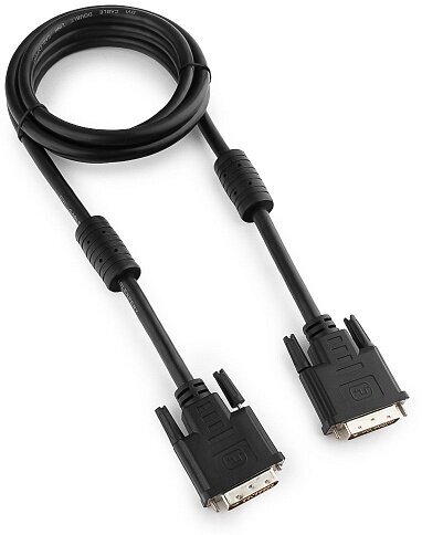 Кабель DVI-D dual link Cablexpert, 25M/25M, 1.8м, черный, экран, феррит.кольца,