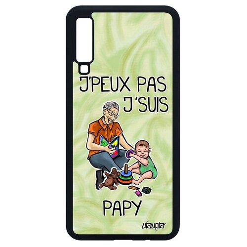фото Противоударный чехол на телефон // galaxy a7 2018 // "не могу - стал дедом!" комикс дедуля, utaupia, светло-зеленый