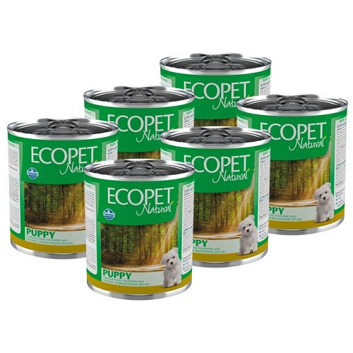 Консервы ECOPET NATURAL PUPPY для щенков, беременных и кормящих сук (300 гр х 6 шт)