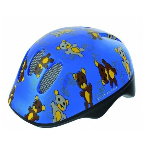 фото Шлем . детский/подростк. с сеточкой 6отв. 48-52см teddy/голубой ventura