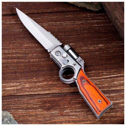 фото Подарки складной нож "винтовка" с фонариком