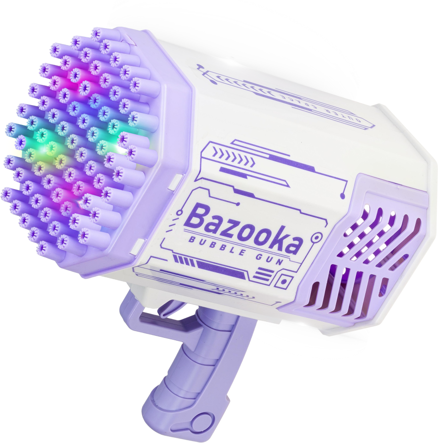 Генератор мыльных пузырей Solmax детский пистолет фиолетовый