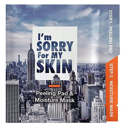 I'm Sorry For My Skin Набор для увлажнения кожи лица - Peeling and moisture mask, 22мл