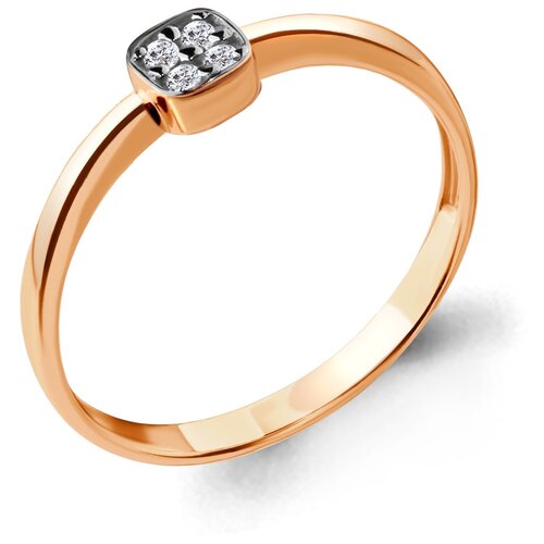 фото Золотое кольцо aquamarine 963580к с бриллиантом diamant-online