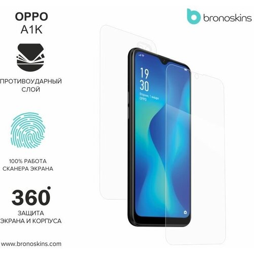 Защитная Броня для OPPO A1k (Глянцевая, Комплект FullBody)