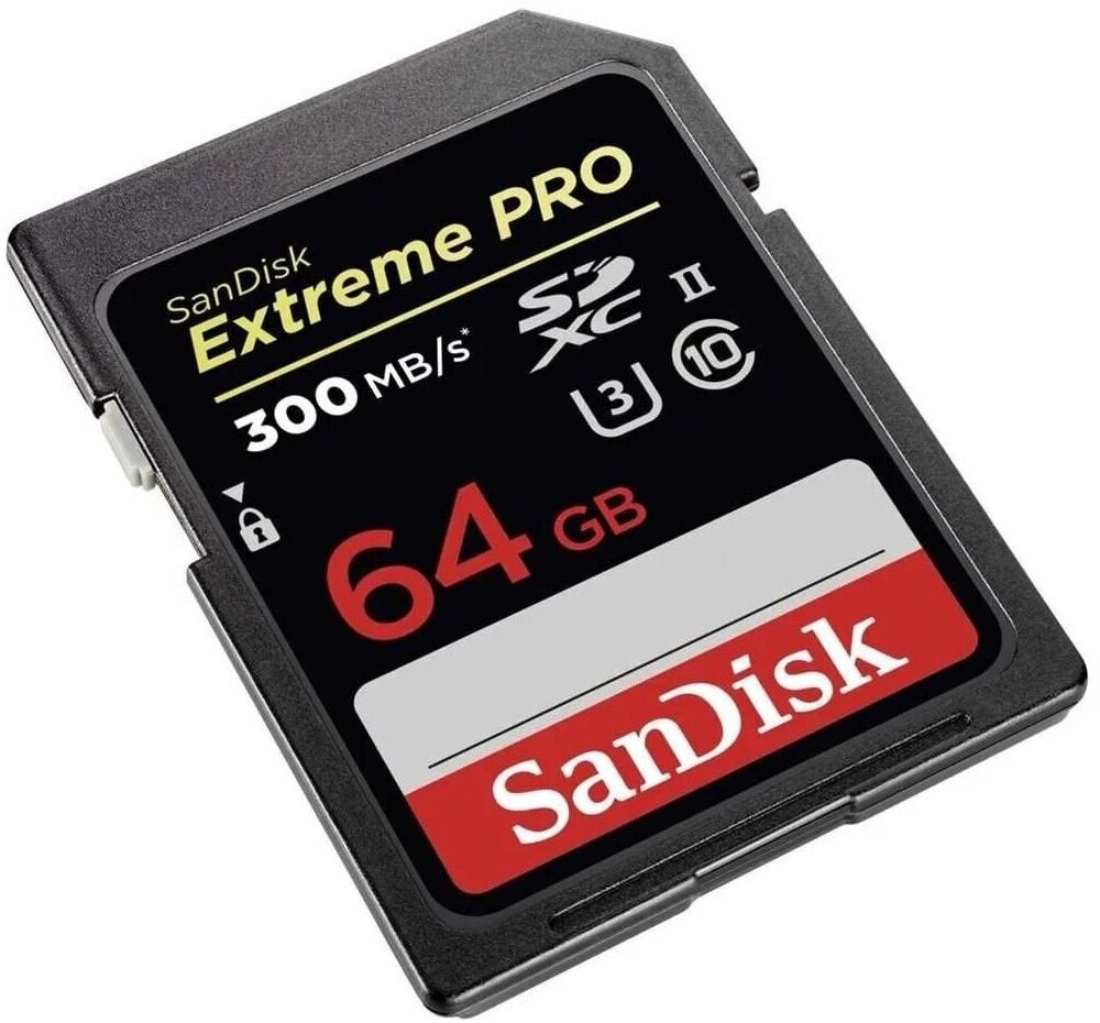 Карта памяти SanDisk SDXC 64GB Extreme PRO UHS-II V90 300MB/s