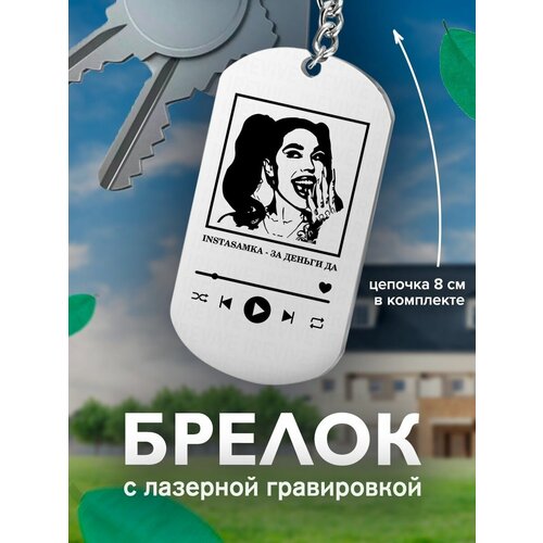 фото Брелок на ключи, с гравировкой instasamka - за деньги да подарок со смыслом
