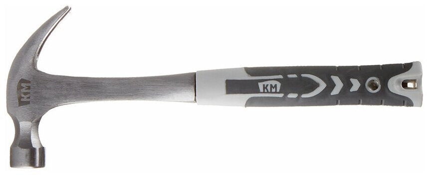 Молоток-гвоздодер цельнометаллический КМ 450 г обрезиненная ручка