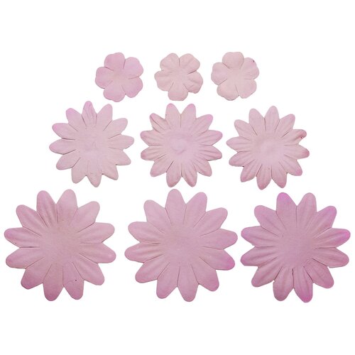 фото Набор принтованных бумажных цветочков 20мм, 35мм, 50мм 60шт 27444 (27446) astra & craft